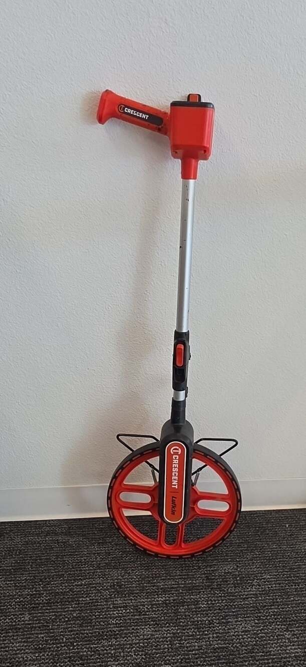 Crescent Lufkin 12" Distance Measuring Wheel Handle-Mounted Counter Collapsible
